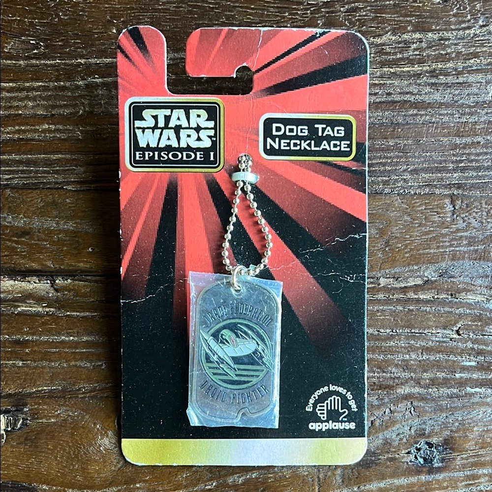 NEW! Vintage! Star Wars Episode I Trade Federation Dog Tag Necklace